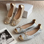 Damen Elegante und bequeme Ballerinas mit Schleifen-Detail