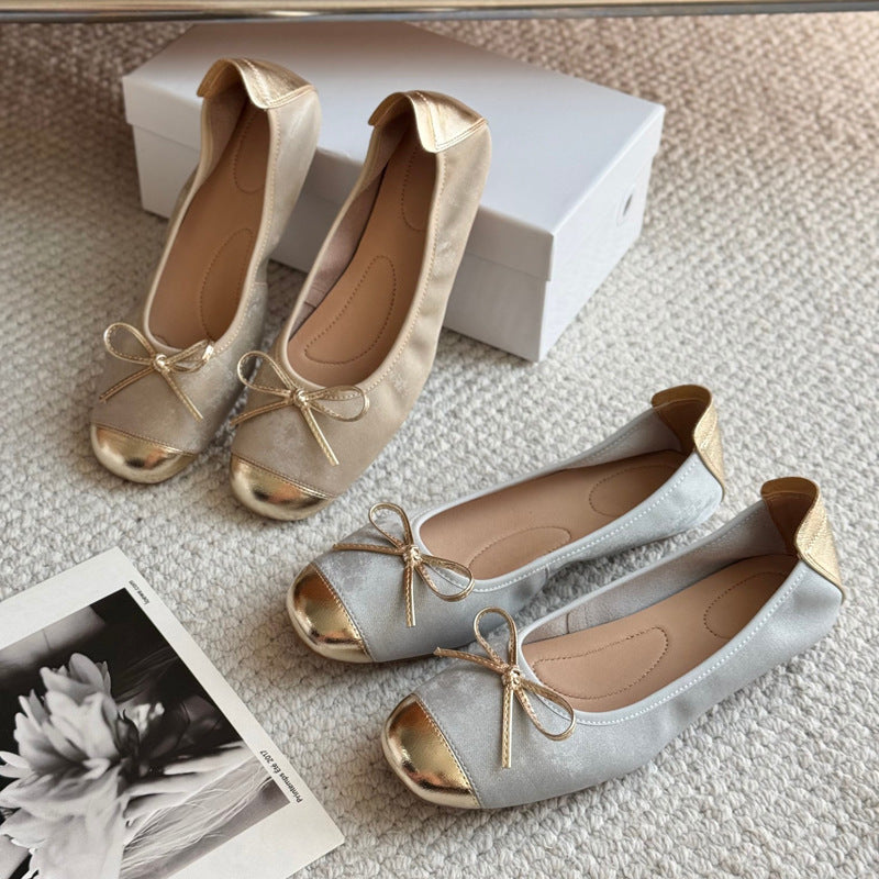 Damen Elegante und bequeme Ballerinas mit Schleifen-Detail