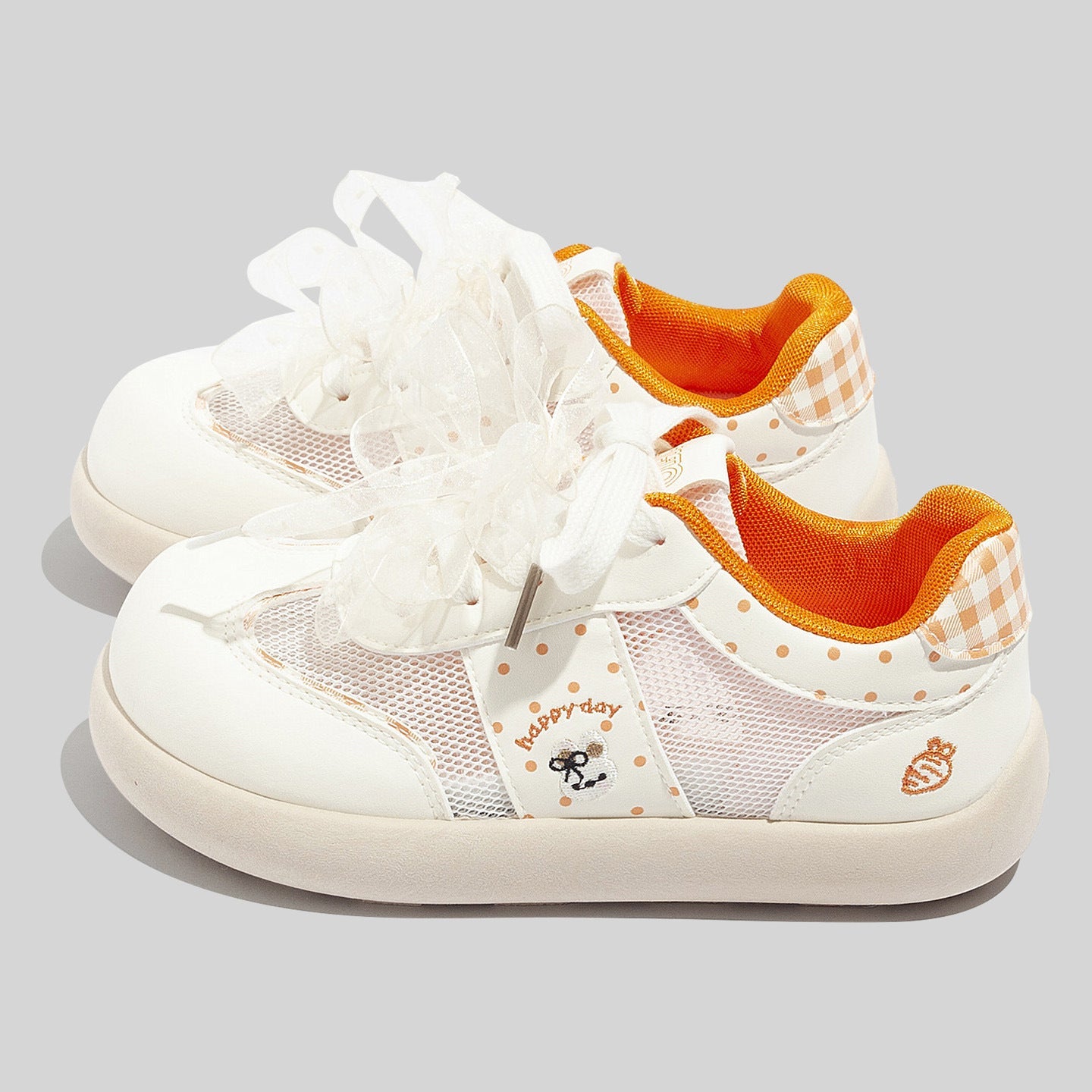 Damen Sneakers mit verspieltem Bogen-Design und atmungsaktiven Netzpanelen