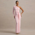Damen Elegantes asymmetrisches Maxikleid mit Wickeldetail