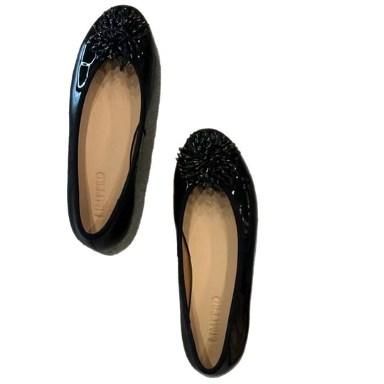Damen Ballerinas mit außergewöhnlichem Blumendekor und glänzender Oberfläche R&B