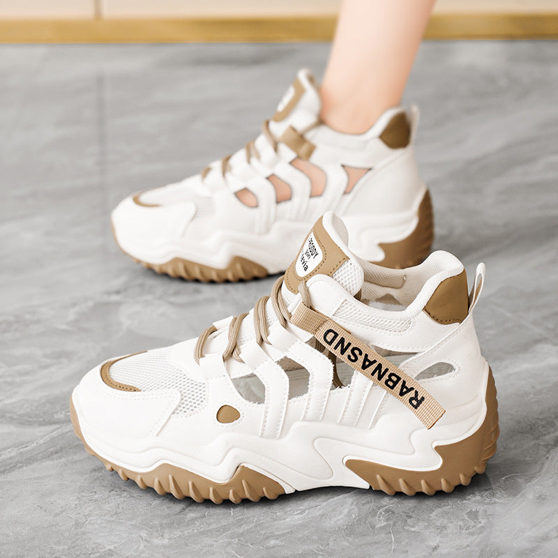 Damen Sportliche High-Top Sneakers mit atmungsaktiver Mesh-Oberfläche und stabiler Sohle R&B