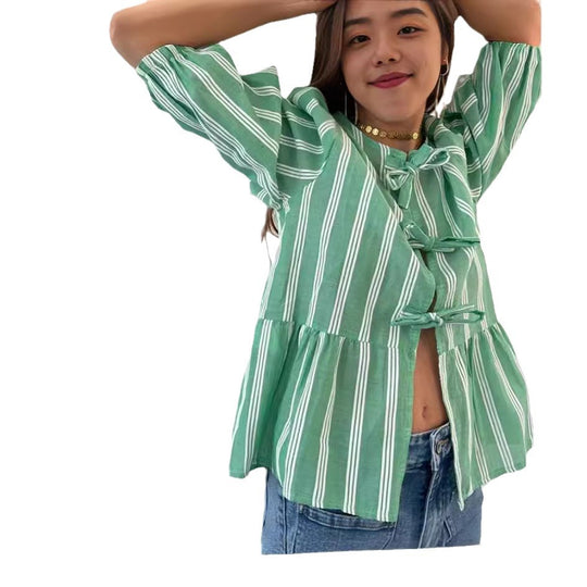Damen Bluse mit Rüschendetails und raffinierter Knopföffnung R&B