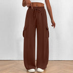 Damen Cargo-Hose mit weitem Schnitt und elastischem Bund R&B