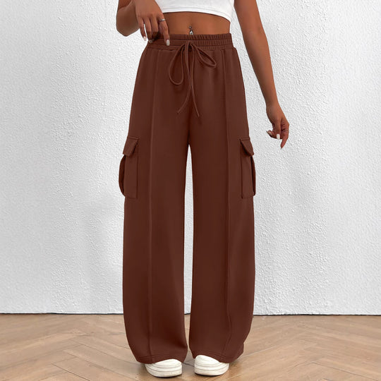 Damen Cargo-Hose mit weitem Schnitt und elastischem Bund R&B