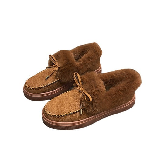 Damen Bequeme Hausschuhe mit flauschigem Innenfutter und modischem Schnitt R&B
