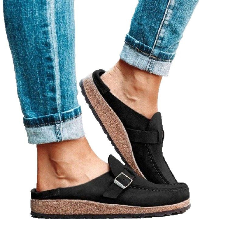 Damen Mokassins mit dekorativem Riemen und verstellbarer Schnalle R&B