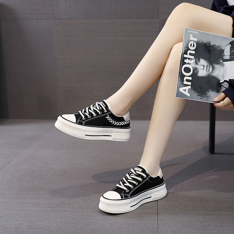 Damen Sneaker mit hoher Plateausohle und atmungsaktivem Obermaterial R&B