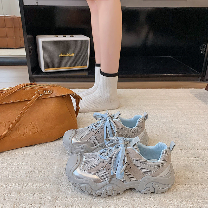 Damen Freizeit Sneakers mit atmungsaktiver Mesh-Oberfläche und robuster Gummisohle R&B
