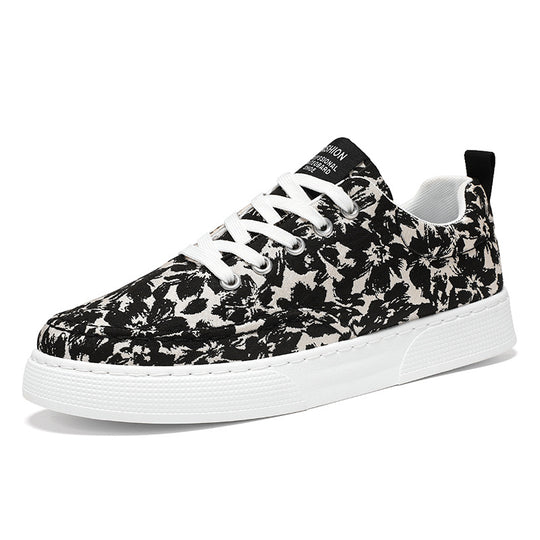 Damen Sneaker mit floralem Muster und flexibler Gummisohle R&B