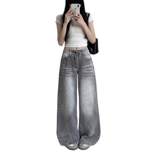 Damen Palazzo-Jeans im angesagten vintage Look mit weitem Bein R&B