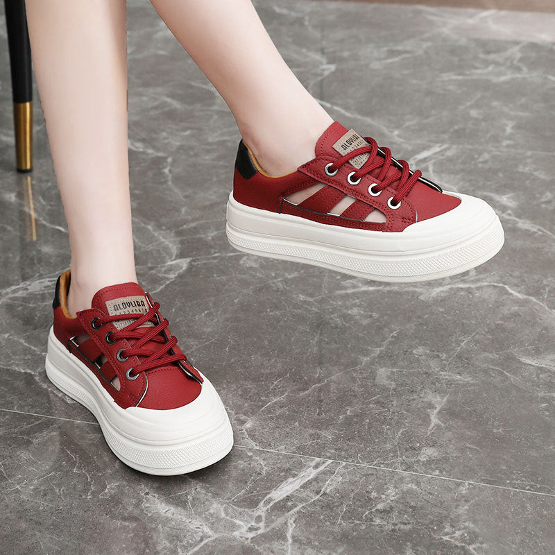 Damen Chunky Sneaker mit modischem Farbkontrast und bequemer Dämpfung R&B