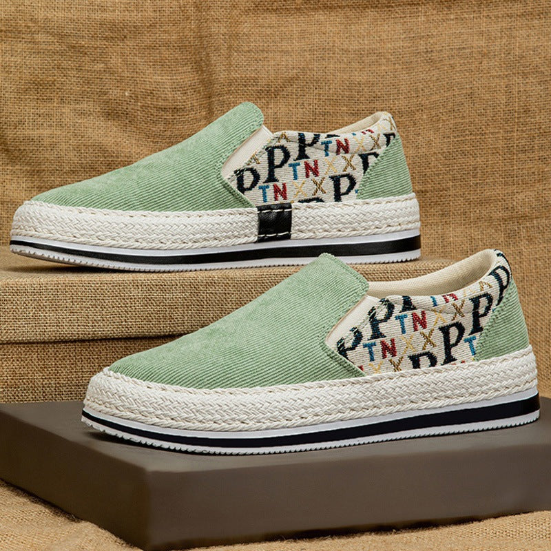 Damen Espadrilles-Slipper mit elastischem Einschlupf und modischem Textil-Obermaterial