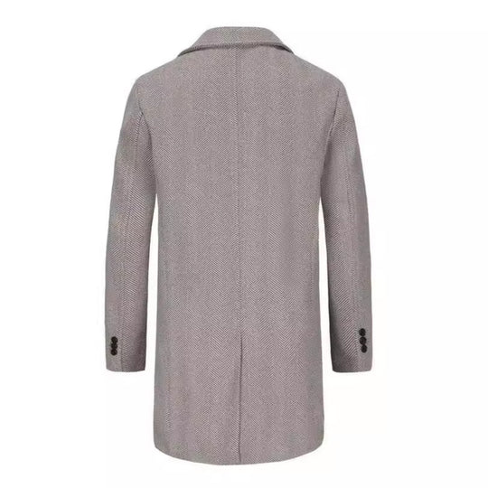 Herren zeitloser Dufflecoat mit elegantem Hahnentrittmuster R&B