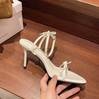 Damen Elegante Slingback-Pumps mit verstellbarem Riemen und dekorativem Schleifendetail R&B