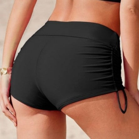 Damen Badehose mit seitlicher Raffung und verstellbarem Bund R&B