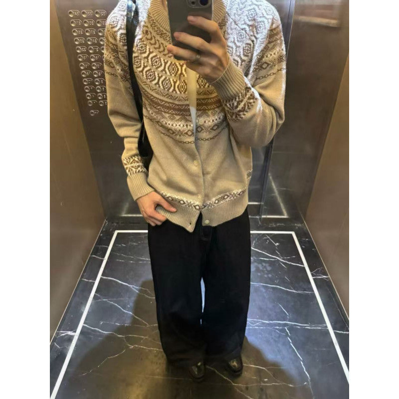 Damen Strickjacke mit Norweger-Muster R&B