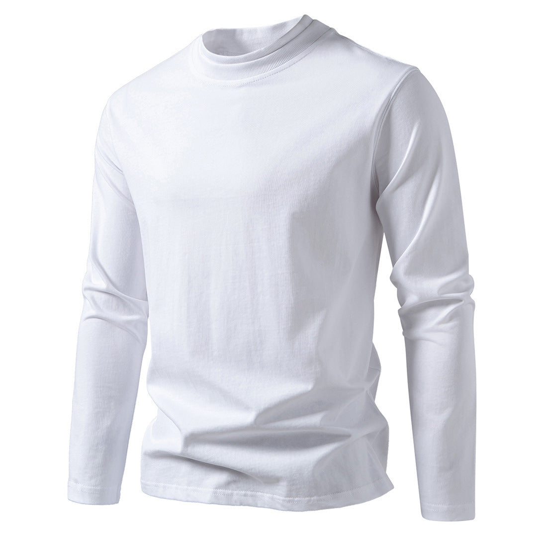 Herren langärmliges T-Shirt aus angenehmem Baumwollmix mit Rundhalsausschnitt R&B