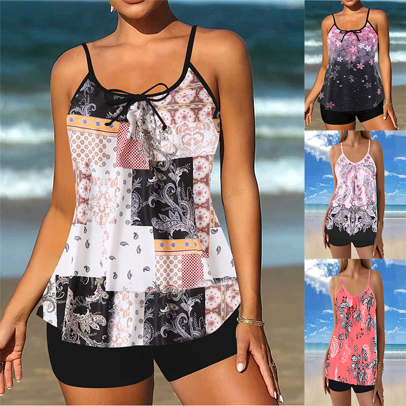 Damen lässiger Strandtop mit Shorts R&B