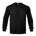 Herren moderne Sweatshirt mit strukturiertem Muster und praktischer Brusttasche R&B