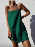 Damen lässiges Trägerkleid aus leichtem Material R&B
