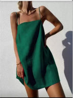 Damen lässiges Trägerkleid aus leichtem Material R&B