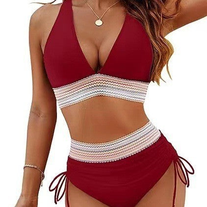 Damen Hochtaillierter Bikini mit elastischem Design R&B