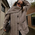 Damen Luxus Oversized-Jacke mit strukturiertem Design R&B