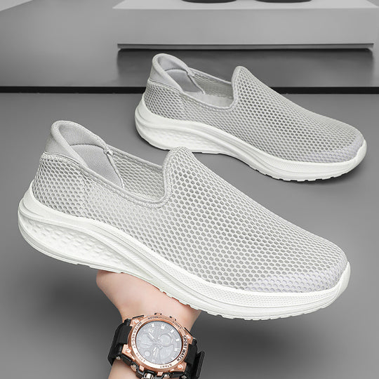 Herren nan atmungsaktiver Netz-Sportschuh mit Schlupfform und stoßdämpfender Laufsohle R&B