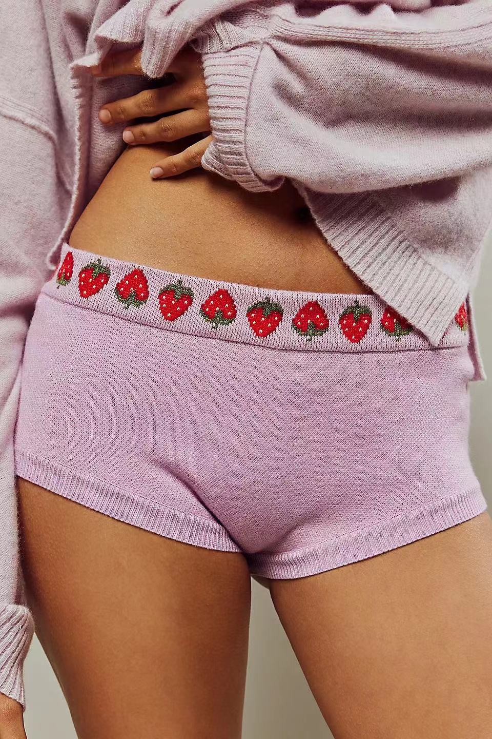 Damen Boxershorts mit verspieltem Fruchtmotiv R&B