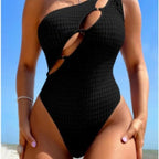 Damen Asymmetrischer Cut-Out Badeanzug R&B