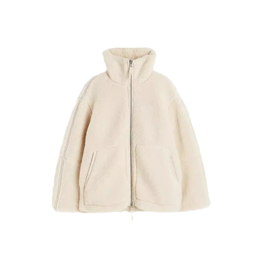 Damen kuschelige Fleecejacke mit praktischen aufgesetzten Taschen und modernem Stehkragen R&B