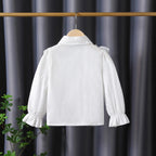 Mädchen Bluse mit Rüschendetails und eleganten Puffärmeln R&B