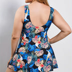 Damen Badeanzug mit elegantem Wickeldesign und verspieltem Floralprint R&B