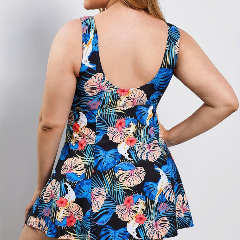 Damen Badeanzug mit elegantem Wickeldesign und verspieltem Floralprint R&B