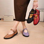 Damen Bequeme Lederpumps mit verstellbarem Riemen R&B