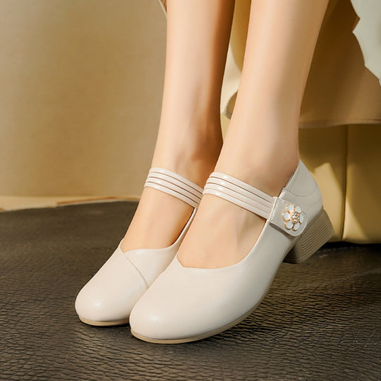 Damen Mary Jane Schuhe mit elegantem Riemen und verziertem Akzent R&B