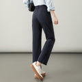Damen elegante Stoffhose mit elastischem Bund