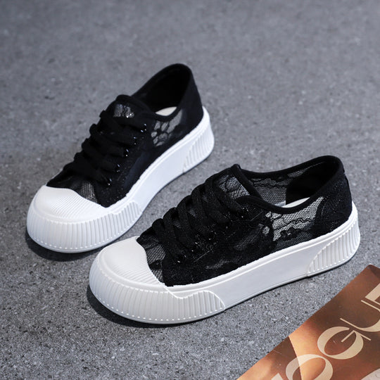 Damen Sneaker mit eleganter Spitzenoberfläche und rutschfester Sohle R&B