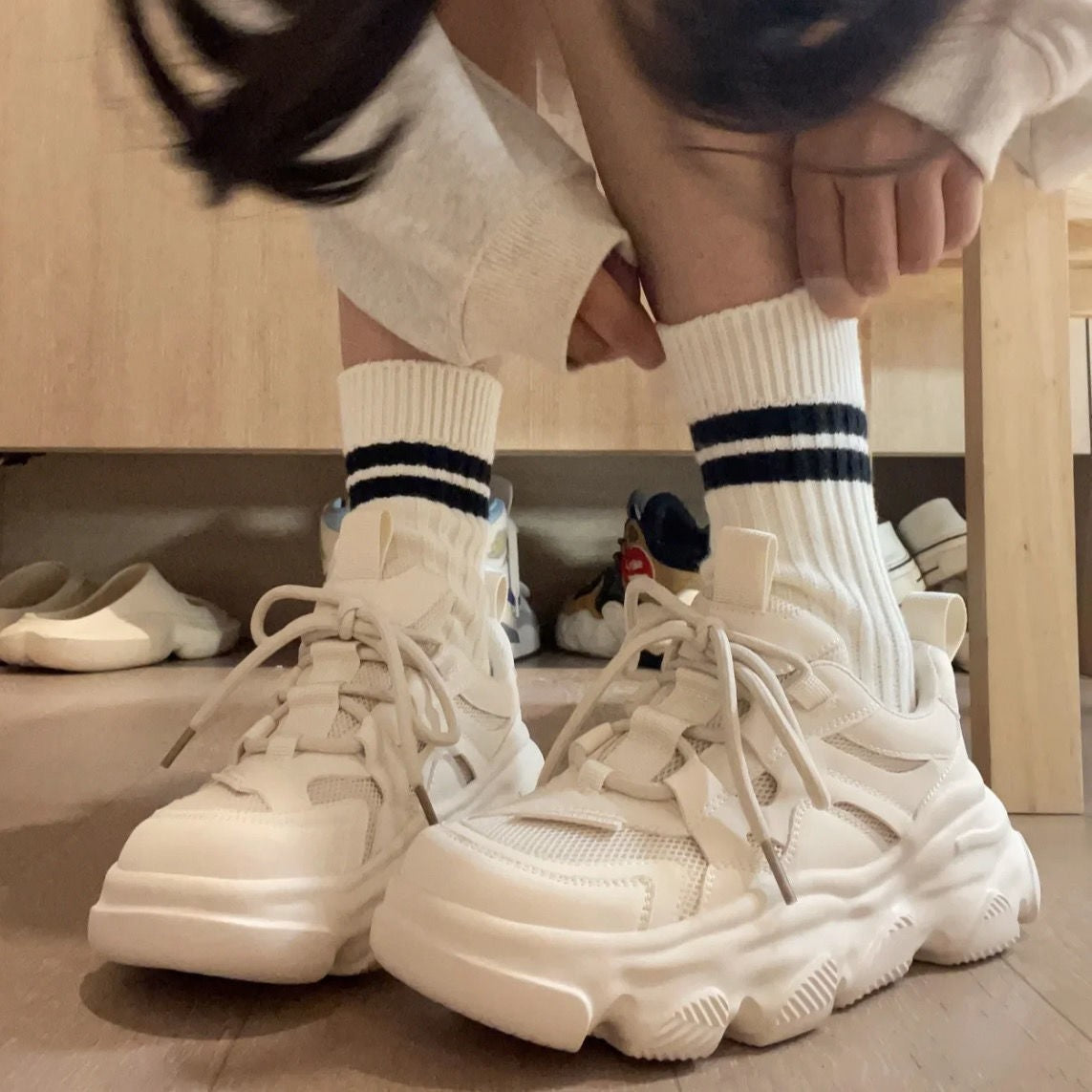 Damen Chunky Sneakers mit trendigem Design und komfortabler Stützsohle R&B