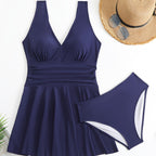 Damen Schwimmunterkleid mit modischem Rock R&B