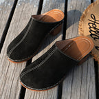 Damen Komfortable Clogs mit blockförmigem Absatz R&B