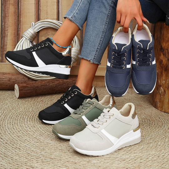 Damen Sportliche Sneakers mit gepolsterter Sohle und atmungsaktivem Obermaterial R&B