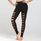 Damen Sportleggings mit aufregenden Cut-Outs und hohem Bund