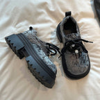 Damen Chunky Plattform-Sneaker mit strukturiertem Obermaterial und modischer Schnürung R&B