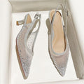 Damen elegante Slingback-Pumps mit funkelndem Netzdesign R&B