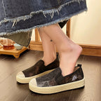 Damen Slip-On Sneakers mit floralem Mesh-Obermaterial und elastischem Einstieg R&B