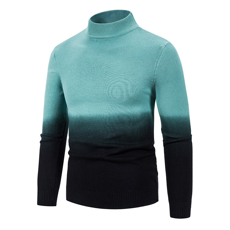 Herren Rollkragenpullover mit stilvollem Farbverlauf