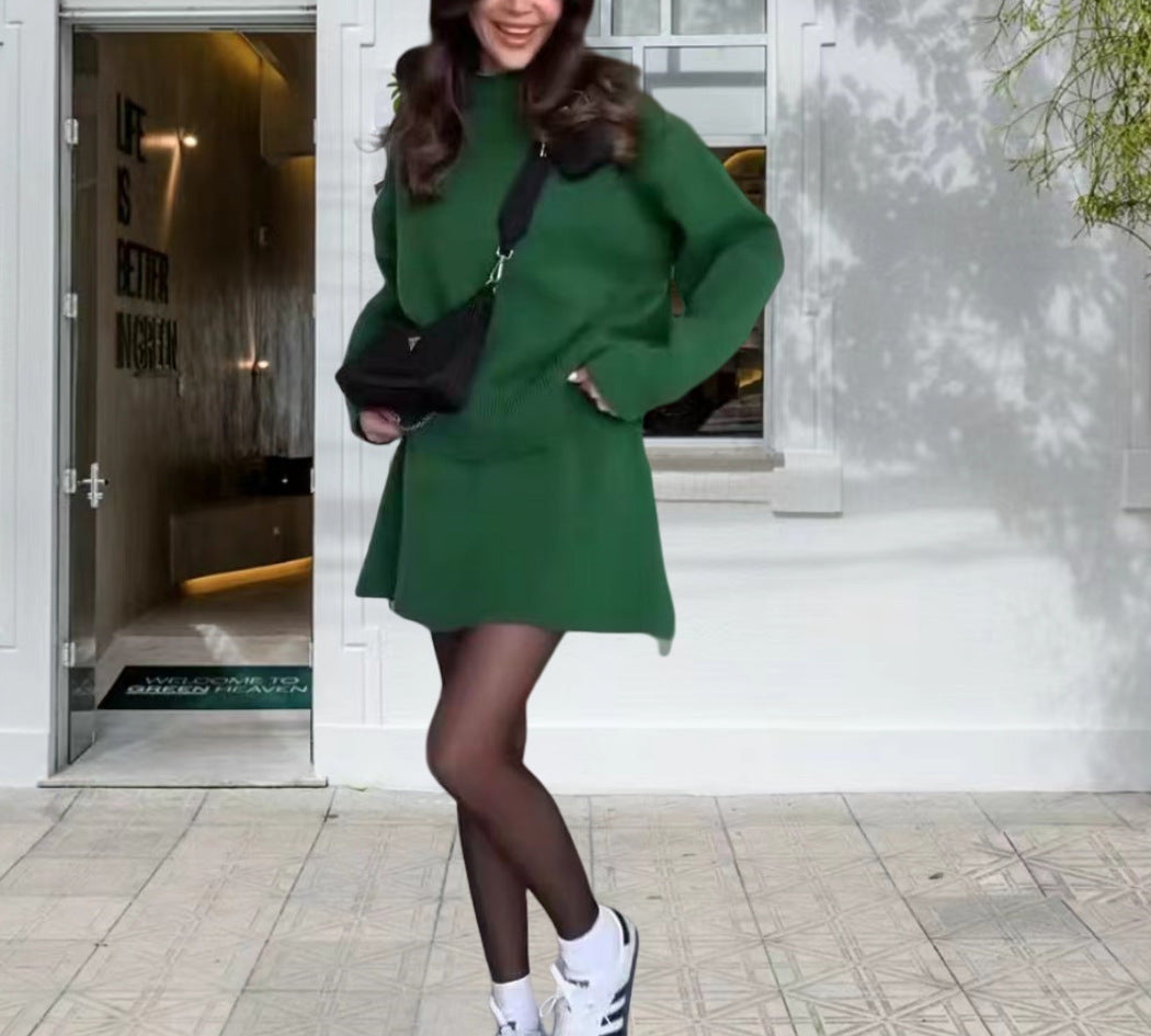 Damen Strickkleid mit voluminösen Ärmeln und lässigem Schnitt R&B
