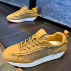 Damen Sportliche Sneaker mit atmungsaktiver Oberflächenstruktur und stoßdämpfender Sohle